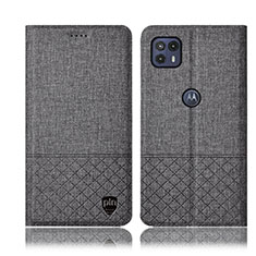 Funda de pano Cartera con Soporte H14P para Motorola Moto G50 5G Gris