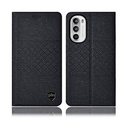 Funda de pano Cartera con Soporte H14P para Motorola MOTO G52 Negro