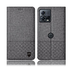 Funda de pano Cartera con Soporte H14P para Motorola Moto S30 Pro 5G Gris