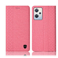 Funda de pano Cartera con Soporte H14P para OnePlus Nord CE 2 Lite 5G Rosa