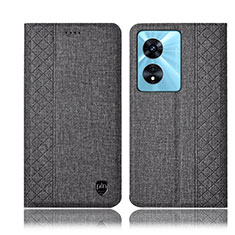 Funda de pano Cartera con Soporte H14P para Oppo A1 5G Gris