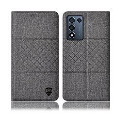 Funda de pano Cartera con Soporte H14P para Realme Q3s 5G Gris