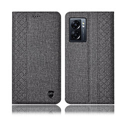 Funda de pano Cartera con Soporte H14P para Realme Q5i 5G Gris