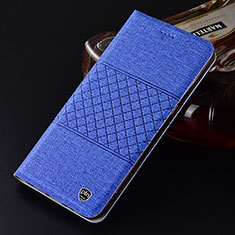 Funda de pano Cartera con Soporte H21P para Realme C20A Azul