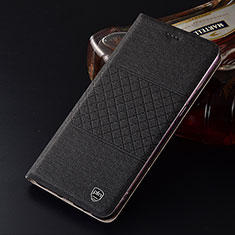Funda de pano Cartera con Soporte H21P para Xiaomi Mi Note 10 Lite Negro