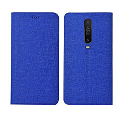 Funda de pano Cartera con Soporte L01 para Xiaomi Redmi K30i 5G Azul