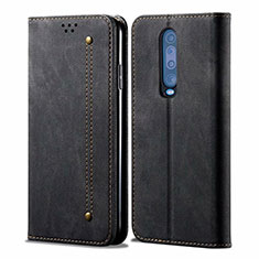 Funda de pano Cartera con Soporte L02 para Xiaomi Redmi K30 4G Negro