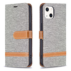 Funda de pano Cartera con Soporte para Apple iPhone 13 Mini Gris