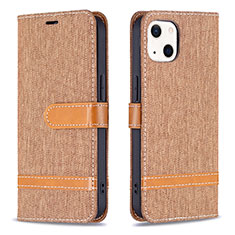 Funda de pano Cartera con Soporte para Apple iPhone 13 Mini Marron