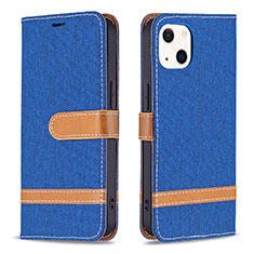 Funda de pano Cartera con Soporte para Apple iPhone 15 Azul