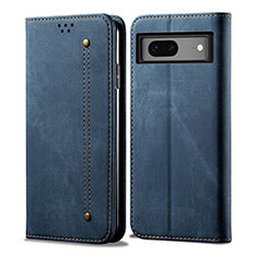 Funda de pano Cartera con Soporte para Google Pixel 7 5G Azul