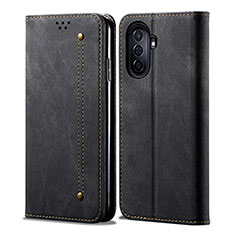 Funda de pano Cartera con Soporte para Huawei Enjoy 50 Negro