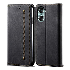 Funda de pano Cartera con Soporte para Huawei Honor 60 5G Negro