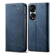 Funda de pano Cartera con Soporte para Huawei Honor 70 Pro+ Plus 5G Azul