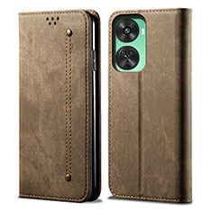 Funda de pano Cartera con Soporte para Huawei Nova 11 SE Caqui