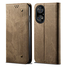 Funda de pano Cartera con Soporte para Huawei P50e Caqui