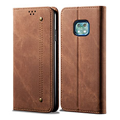 Funda de pano Cartera con Soporte para Nokia XR20 Marron