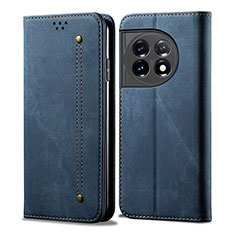 Funda de pano Cartera con Soporte para OnePlus 11 5G Azul