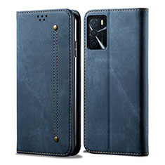 Funda de pano Cartera con Soporte para Oppo A16s Azul