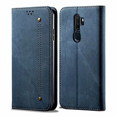 Funda de pano Cartera con Soporte para Oppo A9 (2020) Azul