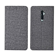 Funda de pano Cartera con Soporte para Oppo Reno2 Z Gris