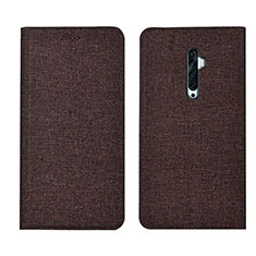 Funda de pano Cartera con Soporte para Oppo Reno2 Z Marron