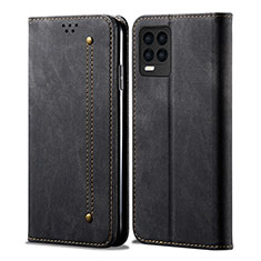 Funda de pano Cartera con Soporte para Realme 8 4G Negro