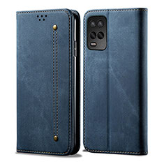 Funda de pano Cartera con Soporte para Realme 8s 5G Azul