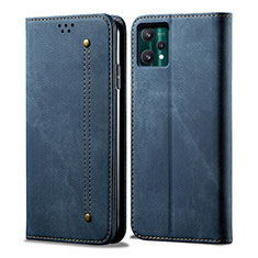 Funda de pano Cartera con Soporte para Realme 9 5G Azul