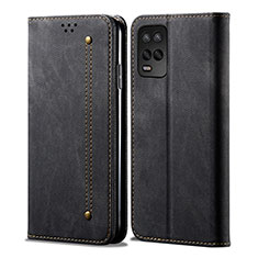 Funda de pano Cartera con Soporte para Realme 9 5G India Negro