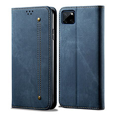 Funda de pano Cartera con Soporte para Realme C25Y India Azul