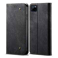 Funda de pano Cartera con Soporte para Realme C25Y India Negro