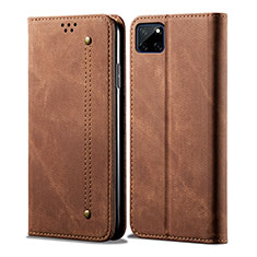 Funda de pano Cartera con Soporte para Realme C25Y Marron