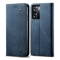 Funda de pano Cartera con Soporte para Realme Narzo 50 5G Azul