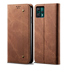 Funda de pano Cartera con Soporte para Realme Q5 5G Marron