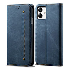 Funda de pano Cartera con Soporte para Samsung Galaxy A04 4G Azul