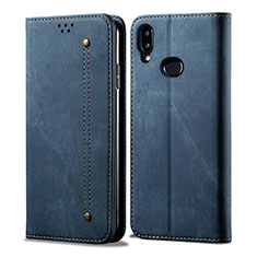 Funda de pano Cartera con Soporte para Samsung Galaxy A10s Azul