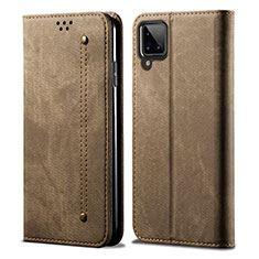 Funda de pano Cartera con Soporte para Samsung Galaxy A12 5G Caqui