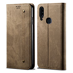 Funda de pano Cartera con Soporte para Samsung Galaxy A20s Caqui