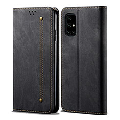 Funda de pano Cartera con Soporte para Samsung Galaxy A71 5G Negro