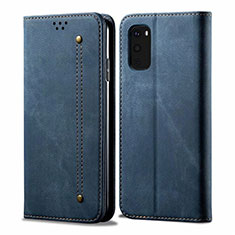 Funda de pano Cartera con Soporte para Samsung Galaxy S20 FE 4G Azul