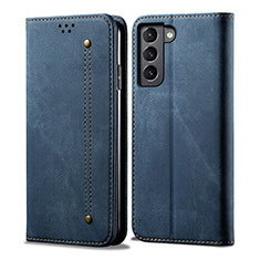 Funda de pano Cartera con Soporte para Samsung Galaxy S21 FE 5G Azul