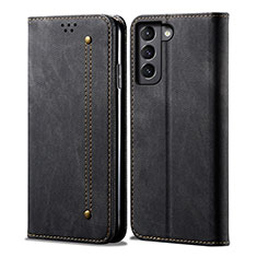 Funda de pano Cartera con Soporte para Samsung Galaxy S24 5G Negro