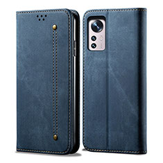 Funda de pano Cartera con Soporte para Xiaomi Mi 12 Lite 5G Azul