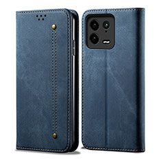 Funda de pano Cartera con Soporte para Xiaomi Mi 13 Pro 5G Azul