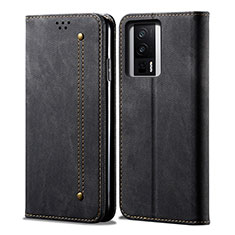 Funda de pano Cartera con Soporte para Xiaomi Poco F5 Pro 5G Negro