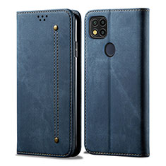 Funda de pano Cartera con Soporte para Xiaomi Redmi 9 India Azul