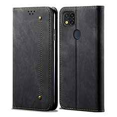 Funda de pano Cartera con Soporte para Xiaomi Redmi 9C Negro