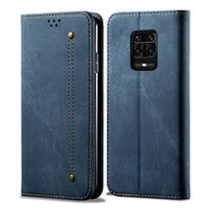 Funda de pano Cartera con Soporte para Xiaomi Redmi Note 10 Lite India Azul