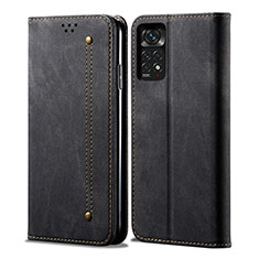 Funda de pano Cartera con Soporte para Xiaomi Redmi Note 11 4G (2022) Negro